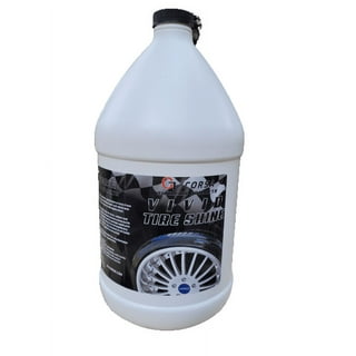 Carfidant Car Tire Shine 1 Gallon - Tire Dressing & Rubber Protectant -  Dark, Wet Look with No Grease and No Sling!