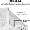 thumbnail image 4 of Furhaven Waterproof Throw Blanket for Dogs &amp; Indoor Cats, Washable - Shaggy Plush Calming Long Faux Fur &amp; Velvet Dog Blanket - Mist Gray, Extra Large/XL, 4 of 10