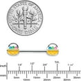 thumbnail image 3 of Body Candy 14G Womens Piercing Stainless Steel 2Pc Celebration Easter Basket Nipple Ring Set 9/16, 3 of 7