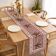 thumbnail image 3 of Brown Western Texas Star Vintage Table Runner - 60 Inch Long, Kitchen Dining Table Runner Dresser Scarves, Rustic Farmhouse Red Plaid Farmhouse Decor for Coffee Tables Wedding Party Banquet, 3 of 8