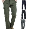 thumbnail image 1 of Farfi Hombres al aire libre escalada Senderismo Multi-Pockets Color sólido Seco rápido Pantalones tácticos del ejército verde Farfi Pantalones de escalada, 1 of 2