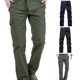 thumbnail image 1 of Farfi Hombres al aire libre escalada Senderismo Multi-Pockets Color sólido Seco rápido Pantalones tácticos del ejército verde Farfi Pantalones de escalada, 1 of 2