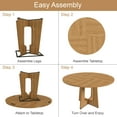 thumbnail image 3 of Montary Round Dining Table, 47 Inch Spiced Model Farmhouse Oak Finish MDF for 4, 300lb Weight Capacity(Table Only), 3 of 8