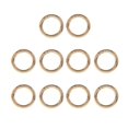 thumbnail image 1 of 10pcs 28mm Round Spring Snap Hooks carabiner ring round spring key chain key ring golden, 1 of 9