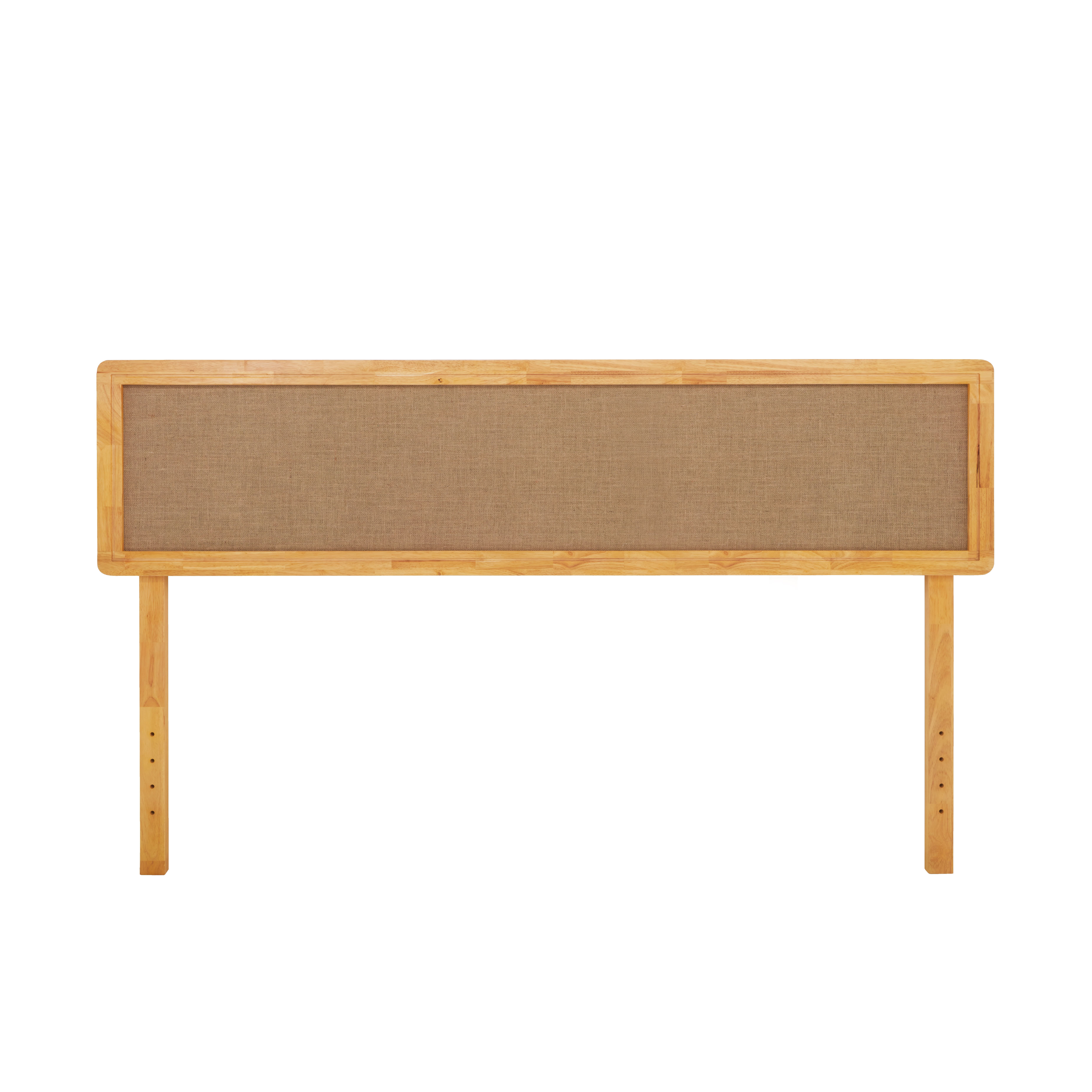 Grace King Size Headboard, Bohemian, Solid Wood, Natural