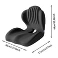 thumbnail image 2 of L-Shaped Integrated Ergonomic Seat Cushion Memory Foam Orthopedic Pad with Coccyx Hollow & Lumbar Support High Back Truck Driver Seat Cushion for Office Desk Chair Car Drivers Long Sitting, 2 of 3