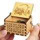 thumbnail image 1 of Manivela de mano de madera tallada antigua, caja de música, You are my sunshine, regalo de cumpleaños y Navidad, 1 of 1