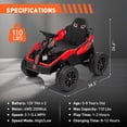 thumbnail image 3 of Luku 24V 4x4 Ride On Toy for Big Kids, 4x85W 6MPH Ride On UTV Car w/Parent Remote, 16'' Wide Seat, Music, Horn, Metal Frame, 4 Shock Absorbers, Battery Powered Electric Cars for Kids Age 3+, Red, 3 of 7