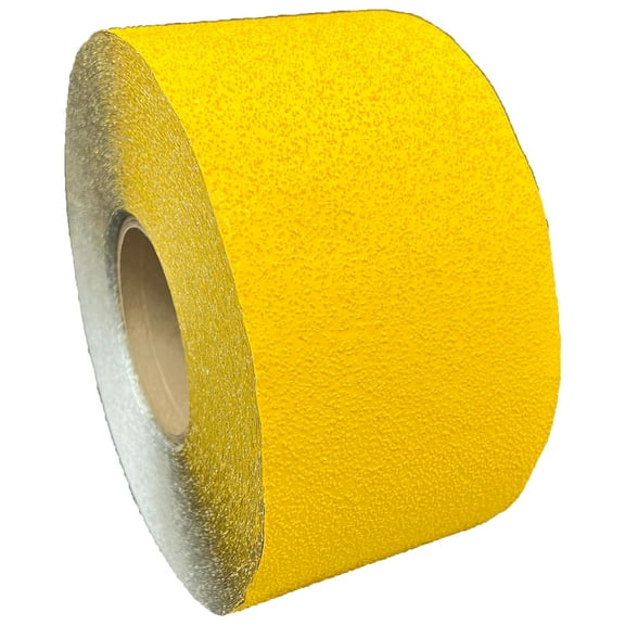 Yellow Premium Pavement Tape 4" (150' Foot Rolls) Wet Reflective Court Floor Marking Tape - Aluminum Based FOL 300 Heavy-Duty Grade