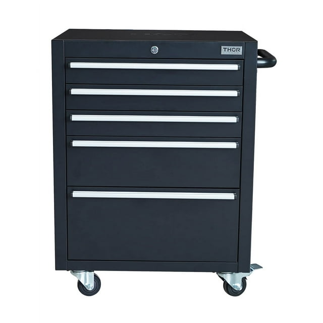 Gabinete de Herramientas Thor Kitchen Negro 5 Cajones