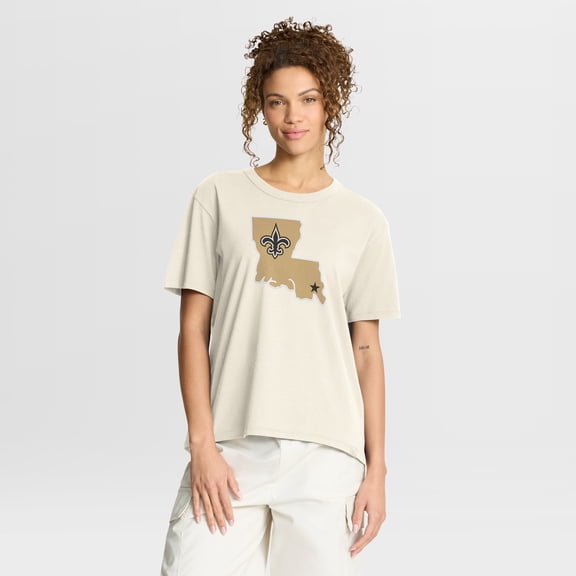 Women's Fanatics Cream New Orleans Saints Dove Legacy T-Shirt