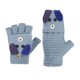 thumbnail image 1 of Edad 6-12 años Guantes azules Manoplas para niños y niñas Manoplas de invierno convertibles Guantes de medio dedo de lana tejida Guantes con patrón de perro lindo y mágico suave y cálido Esquí al aire libre Snowboard Ciclismo Rojo Verde, 1 of 5