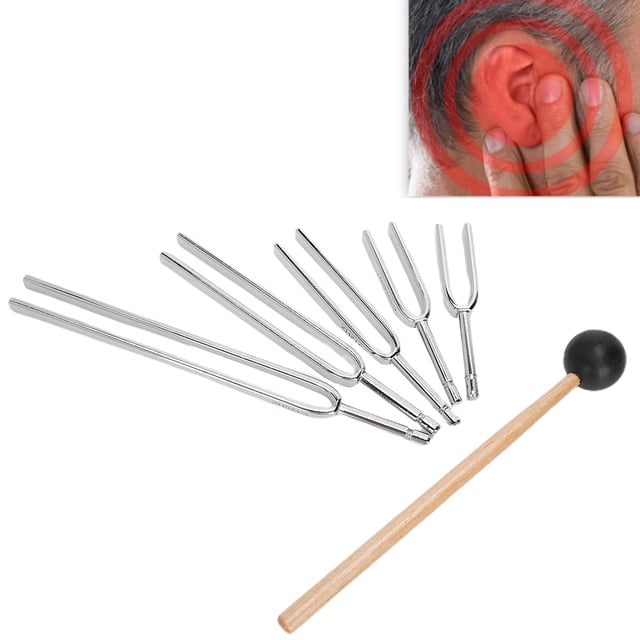 Fugacal Diapasón, Kit de diapasones, 128HZ + 256HZ + 512HZ + 1024HZ + 2048HZ Instrumento musical curativo Juego de diapasones para reparación de ADN Kit de ciencia Aromaterapia SPA Fugacal No se aplica