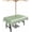 Sage Green, variant on Outdoor Tablecloth with Umbrella Hole and Zipper 60 x 84 Inch Sage Green White Stripes Table Cover for Rectangular Tables Waterproof Tabletop Collection for Patio Garden Picnic Camping
