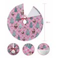 thumbnail image 7 of Christmas Christmas Tree Skirt 36 Inches Large Christmas Skirt Tree, Xmas Tree Winter Snowflake Santa Pink Checkered Tree Skirt Christmas Decorations for Fireplace Party Holidays Indoor Outdoor, 7 of 7