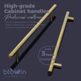 thumbnail image 2 of 12 Pack 10 Inch / 256mm Hole Center Cabinet Handles, Btowin VCF Gold Stainless Steel Drawer Pulls Brushed Nickel Kitchen Cupboard Handles Metal Drawer Handles for Wardrobe Bathroom Kitchen Door, 2 of 5