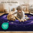 thumbnail image 4 of ODIKA 8'x10' Washable Area Rug Themed Starry Galaxy Spiral Phases Border Nebula Motif for Living Room, Under Sectional, Family , Durable, Non-Slip, 4 of 7