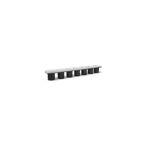 Meridian Furniture Pavilion Cream Boucle Fabric Bench