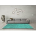 thumbnail image 3 of Ahgly Company Indoor Rectangle Oriental Turquoise Blue Industrial Area Rugs, 7' x 10', 3 of 4