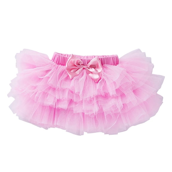 Toddler Baby Girls Tutu Skirt,Cute Rainbow Net Yarn Bow Puffy Pettiskirt Skirt Pleated Ballet Bubble Dance Skirt Tulle Layered Frilly Skirt Tiered Underskirt Cosplay Princess Skirts Party