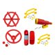 thumbnail image 4 of Accesorios para parques infantiles, juegos al aire libre, accesorios para columpios, piezas de barco pirata para columpios, gimnasio de jungla, casa de juegos para niños Rojo A, 4 of 9
