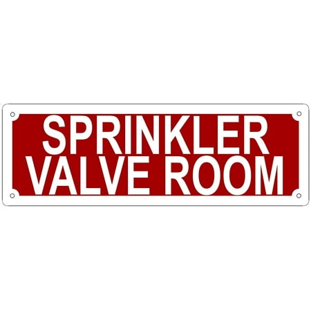 

SPRINKLER VALVE ROOM SIGN (Aluminium Reflective Signs RED 4x12)