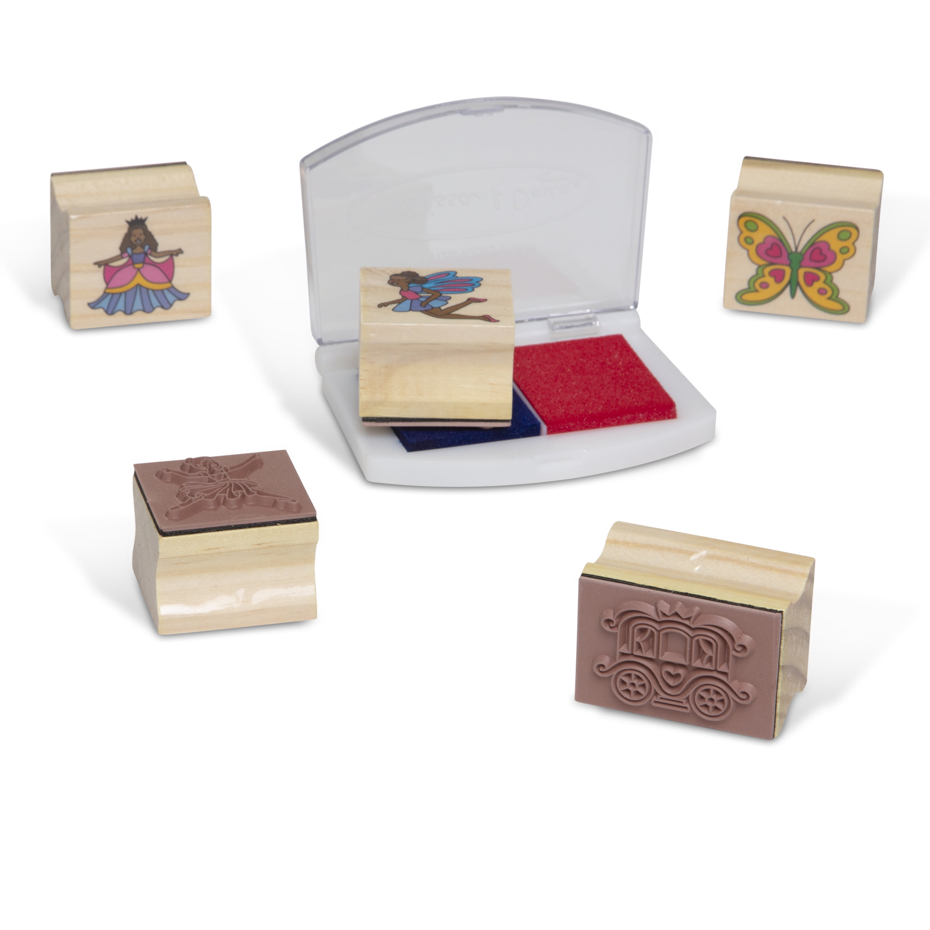 Baby Products Online - Melissa and Doug's Fairy Garden: Wooden Stamp Set  with Stamps + Free Scratch Art Mini-Pad Pack - Kideno