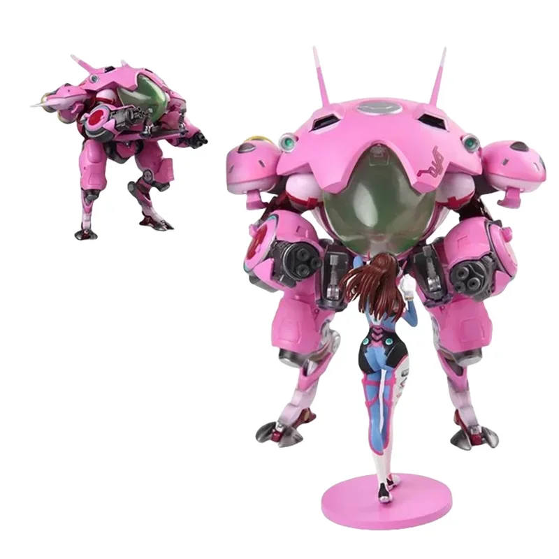 Lz 26cm Overwatch Action Figures Dva Statue Anime Action Figures Pvc Collectible Figurines Model Toys Ornaments Desktop Gifts Other No Box