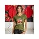 thumbnail image 1 of Playera Frutal Granadas San Joaquin Valley – Estilo Fresco con Sabor a Granada Ropa Para Mujer Color Verde Oliva Talla Chica Marca Emil SaEs, 1 of 4