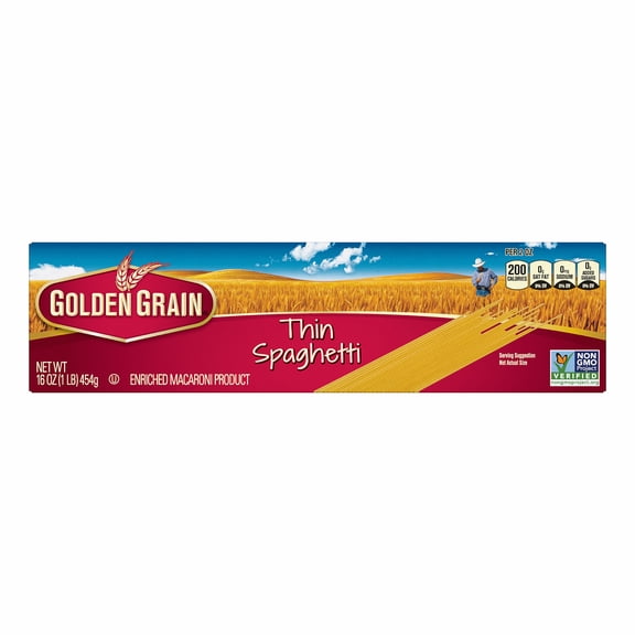 Golden Grain Thin Spaghetti, 16 Oz