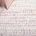 thumbnail image 6 of SAFAVIEH Rumi Barrett Striped Polyester Shag Area Rug, Pink/Ivory, 6'7" x 6'7" Round, 6 of 7