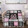 thumbnail image 4 of LHSHID 60th Birthday Gifts for Women Blanket 60th Birthday Gift Ideas 60th Birthday Decorations Women 60 Birthday Blanket Gifts for 60 Year Old Women Throw Blanket 60"x80", 4 of 8