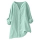 thumbnail image 2 of Neewe Womens Plain V Neck Button Down Shirts Long Sleeve Tops Casual Collared Blouses Loose Fit, 2 of 6