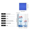 thumbnail image 2 of Foaming Glass Cleaner Spray, Streak-Free Ammonia-Free Cleaner With Microfiber Cloth, for Eyeglasses Mirrors Car Windows, 100ml Bottle, Includes 2 Cleaners and 2 Towels, Plastic Material, 2 of 9