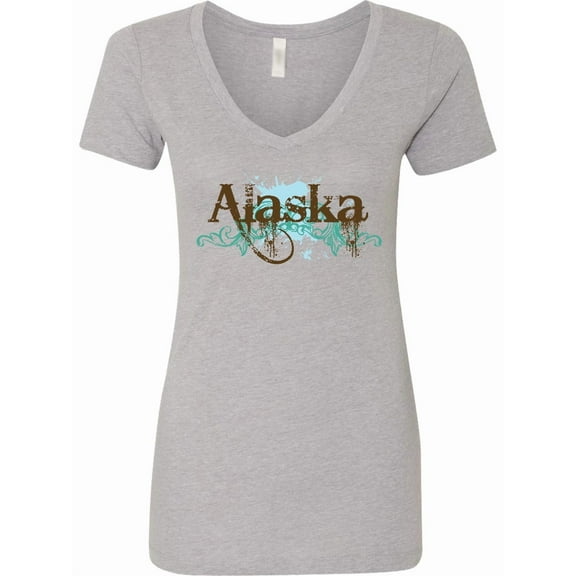 Inktastic Alaska Grunge Women's V-Neck T-Shirt