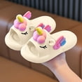 thumbnail image 2 of BOBOGOJP Kids Slides for Girls Boys - Toddler Bunny Slippers Quick Drying Shower Shoes Non-Slip Pool Sandals Shower Flip Flops White for Size 12, 2 of 7