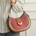 thumbnail image 4 of MKF Collection Jain Women Half Moon Shoulder Bag Croc-Embossed Versatile by Mia K - Yellow, 4 of 7