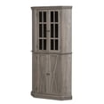 thumbnail image 4 of Home Source  Stone Grey Enclosed Corner Cabinet, 4 of 6