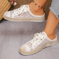thumbnail image 4 of Willtoo Wedding Shoes Bridal Sneakers Flats Bride Tennis Shoes Flowers Lace Sneakers, 4 of 5