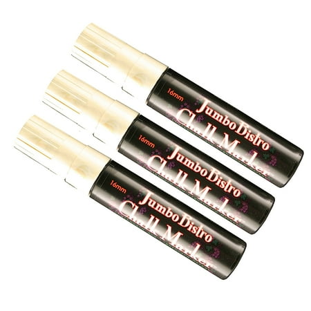 UPC: 0194629047680 | Marvy Uchida Jumbo Bistro 16mm Tip Chalk Marker White Pack of 3
