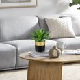 thumbnail image 2 of Planta artificial de agave Briful con hojas de 26 cm de ancho en maceta de oro negro, 2 of 6