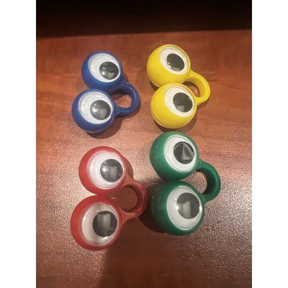 RIN Googly Eye Finger Ring Puppets Large Multicolor 4 Pack