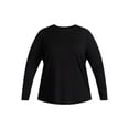 thumbnail image 5 of Terra & Sky Women's Plus Size Crewneck Tee with Long Sleeves, Sizes 0X-5X, 5 of 5