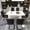 Black+Cream, variant on 7-Piece Dining Table Set with 6 Armless Dining Chairs, 63" Kitchen Table & Chairs Set for 4-6, Dining Room Table with MDF Board, Perfect for Small Space, Easy Clean, Cream White