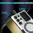 thumbnail image 3 of Dteck Magnetic Case for Samsung Galaxy S22 Ultra,Shockproof Silicone Case Compatible with MagSafe Slide Lens Protectio Ring Holder Kickstand Cover for Samsung Galaxy S22 Ultra,White, 3 of 9