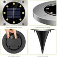 thumbnail image 2 of Solar Powered Outdoor Solar Garden, 4 Pieces 8 LED Solar Outdoor, 2 of 5