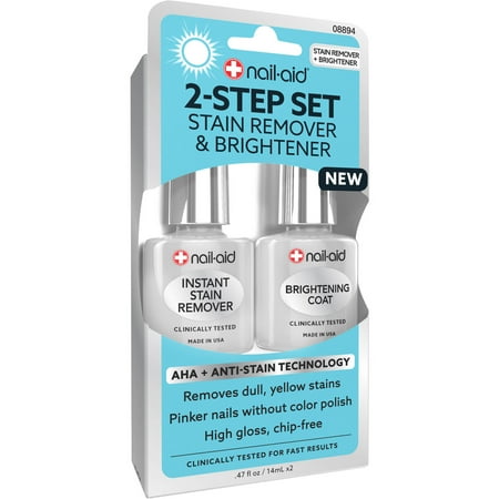 Generic Nail - aid 2 - step Set Stain Remover & Brightener Nail Treatment,