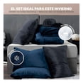 thumbnail image 2 of Set Edredón Invernal y Sábana De Cajón Individual Esquimal Marino-Gris Diseño de la tela Liso, 2 of 6