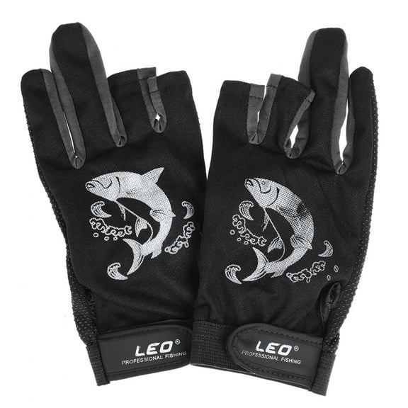 LEO FISHING Slip-resistant Fingerless Fishing Gloves - Quick Drying, Breathable, Perfect for Sports and Cycling