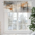 thumbnail image 5 of Abstract Oil Painting Valances for Windows, 42 x 12in, Beige Grey Gradient Watercolor Modern Art Rod Pocket Kitchen Valance Curtain Light Filtering Window Treatments for Living Room Bedroom, 1 Panel, 5 of 7